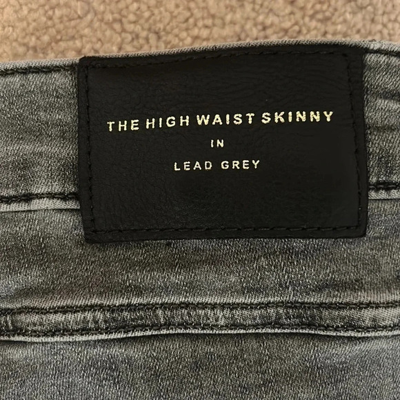Zara high waisted skinny gray jeans size 6 denim dark gray - Picture 6 of 9